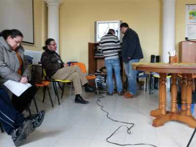 Un momento della riunione pomeridiana nel centro